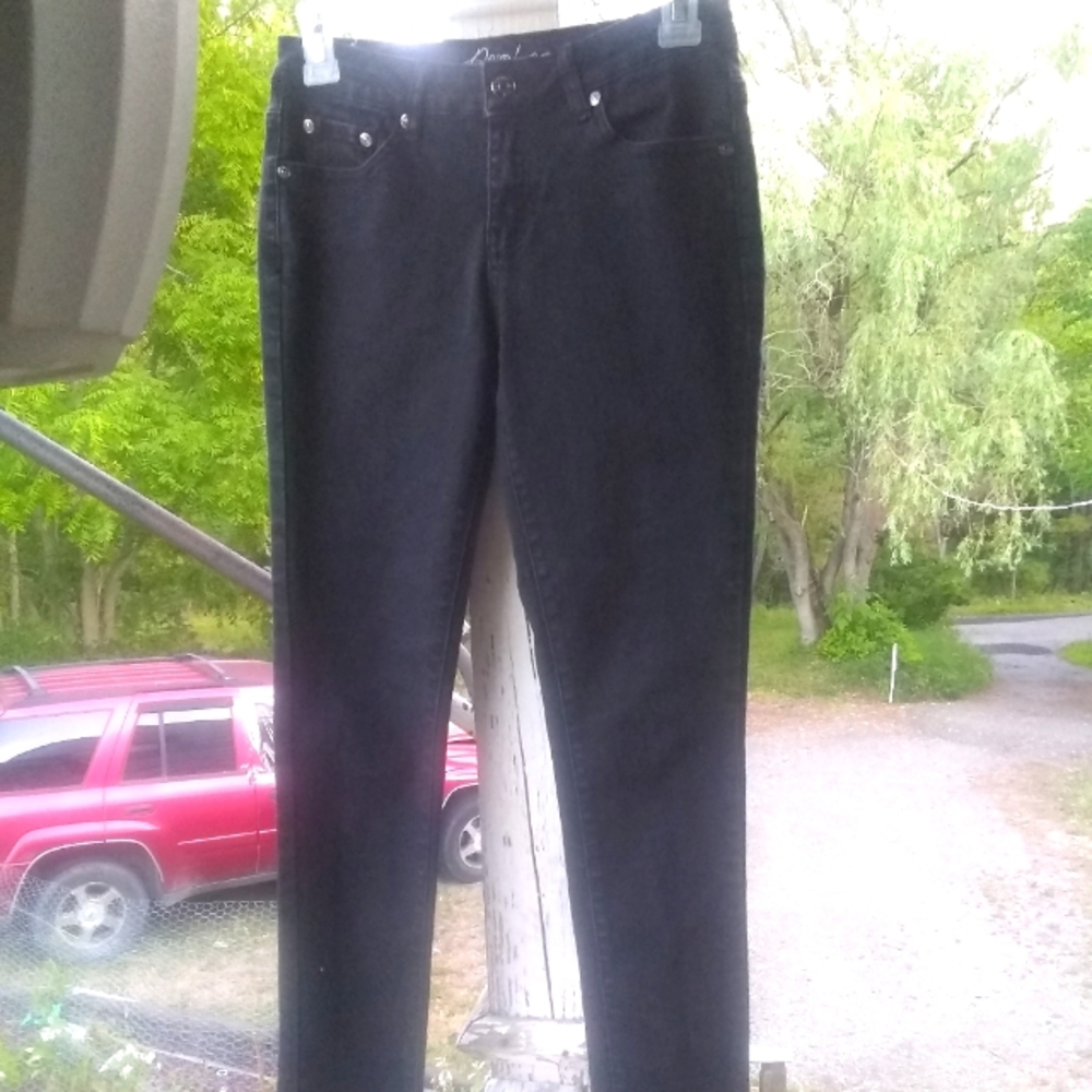 **Bamboo Ladies Black Skinny Jeans